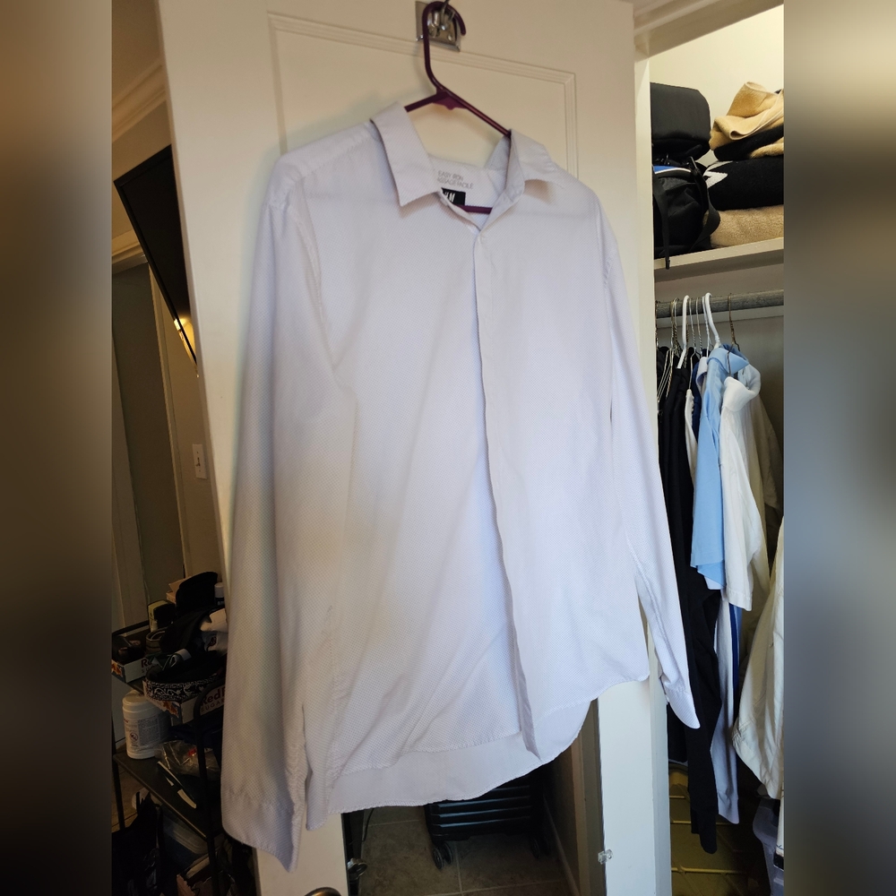 H&M Men's White Shirt, XL